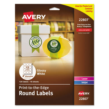 Avery Printable Round Labels with Sure Feed, 2